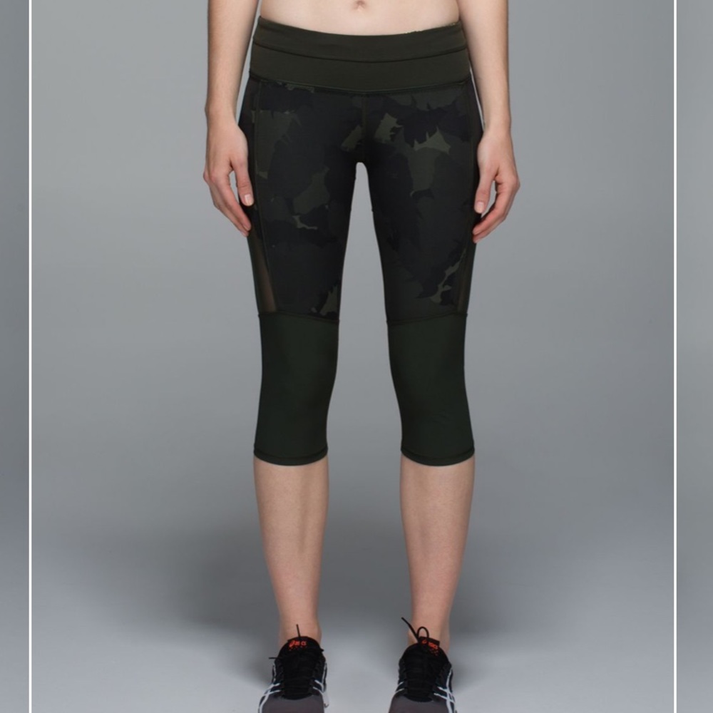 Lululemon Training Tough Crop Green 6